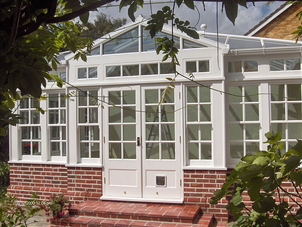 cat flap in conservatory